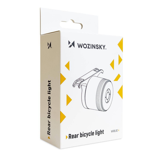 Tylna lampka rowerowa LED Wozinsky WRBLB2 - USB, czerwone światło