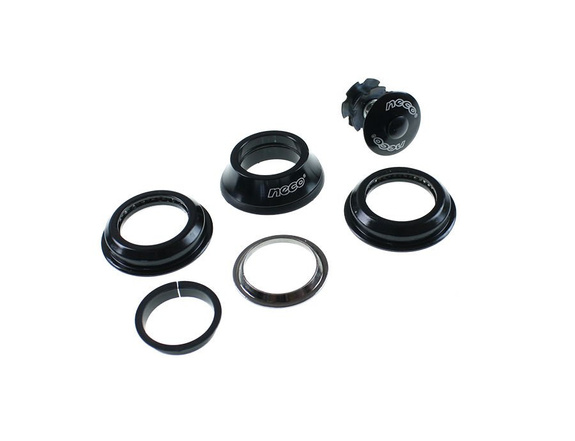 Stery aluminiowe NECO H-148M 1 1/8"Ahead półzintegrowane cartridge czarne