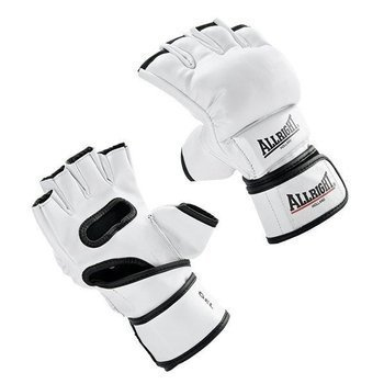 Rękawice MMA Pro skóra  allright white