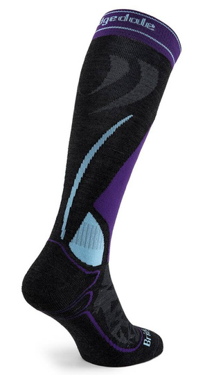 Skarpety narciarskie Bridgedale Ski Midweight Merino P - graph./purple