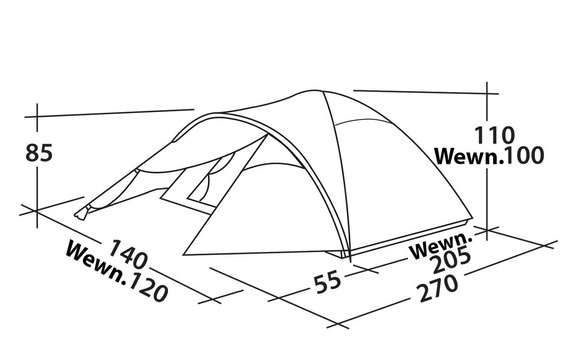 Namiot 2-osobowy Easy Camp Quasar 200 - rustic green