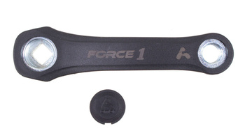 Korba lewa Force 1 125 mm kwadrat stal-pcv czarna