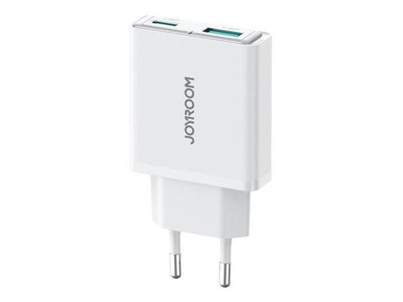 Ładowarka sieciowa Joyroom JR-TCF14 20W USB-A USB-C supercienka - biała
