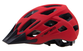 Kask Verso HM-BI409-2 czerwony mat-daszek czarny