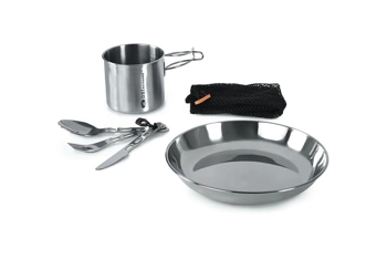 Zestaw naczyń turystycznych GSI Outdoors Glacier Stainless 1 person Set