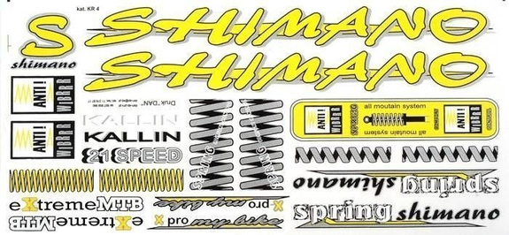 Kalkomania Shimano KR-4  zestaw