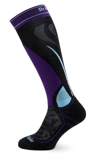 Skarpety narciarskie Bridgedale Ski Midweight Merino P - graph./purple