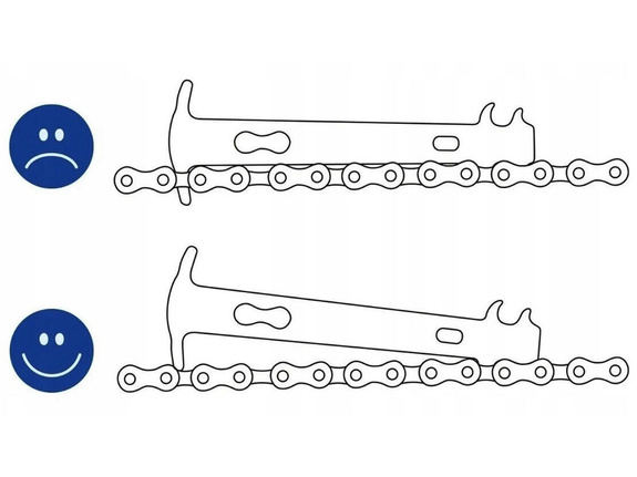 Przyrząd Verso do sprawdzania zużycia łańcucha