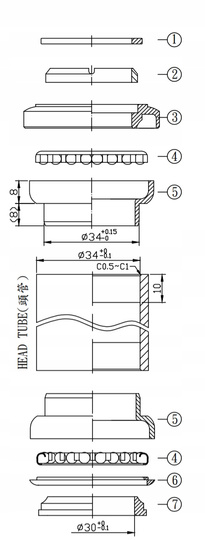 Stery stalowe NECO H-845 ahead 1.1/8" czarne box