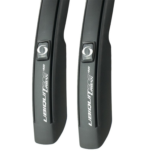 Błotniki 28" URBAN SDS 46mm czarne, wsporniki ocynkowane bez obejmy tylnej