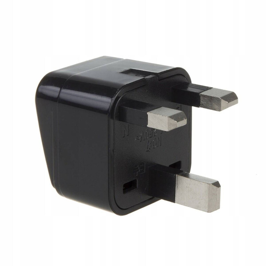 Adapter gniazda Maclean MCE154 - EU na UK - Czarny 