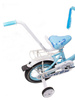 Rower dziecięcy FLOWER 12" błękitno-biały