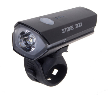 Lampa przednia Verso STONE 300 USB-C 300 lm czarna