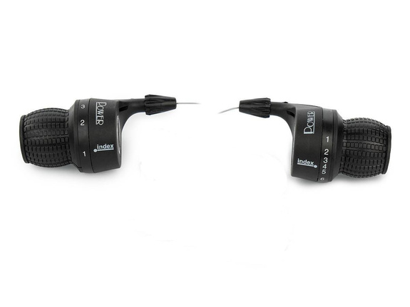 Dźwignie przerzutki Grip Shift 3-7 biegów index komplet