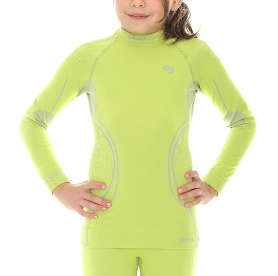 Brubeck LS11450 Bluza dziewczęca Thermo limonka 