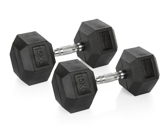 Zestaw hantli Hexagonalnych Vivo 2 x 15 kg