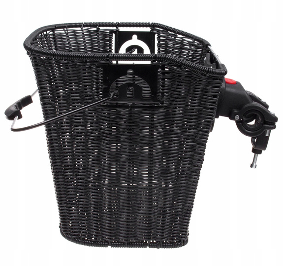 Kosz Verso SH-Z013 na kierownicę mocowany click pleciony czarny 330x250x240