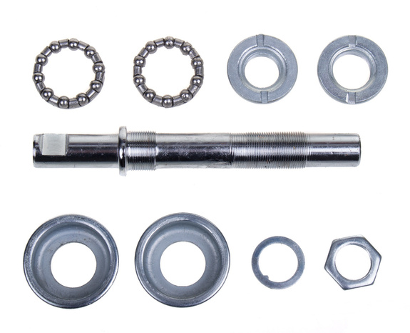 Oś mechanizmu korbowego Thomson/ miski wbijane 40mm,łożyska, oś na klin/Turing,składak/