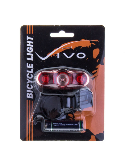 Lampa tylna -HL-PR003- 1Led 0,5W 2 Led red ,3-funcje bateria 1*AA