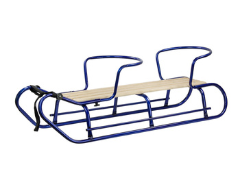 Sanki SONIA metalowe dwuosobowe z oparciami - grantowe
