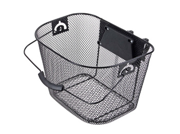 Kosz Verso przedni XD-058 zdejmowany szybki montaż "click" z uchwytem mocującym czarny