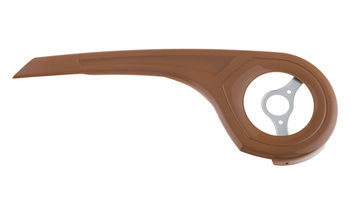 Osłona łańcucha Laura mocowana na korbę 38 zębów brązowa z uchwytem