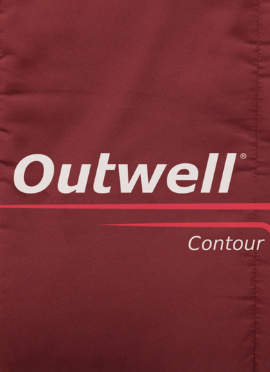 Śpiwór dla dziecka Outwell Contour Junior (140 cm) - red/grey