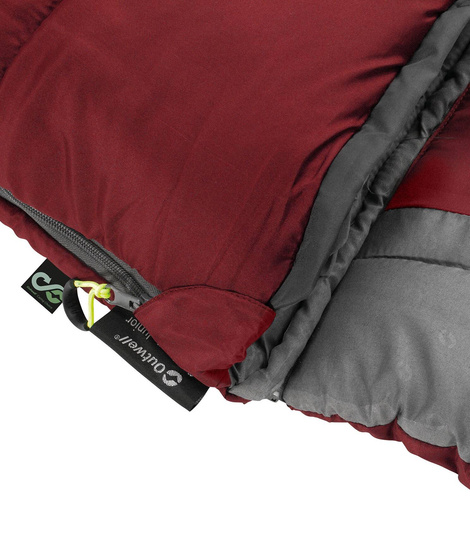 Śpiwór dla dziecka Outwell Contour Junior (140 cm) - red/grey