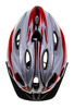 Kask Biko BASIC biały-srebrny-czerwony -HM-BI306-1