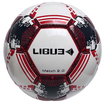 Piłka nożna Ligue Match 2.0 white-navy-red roz.5