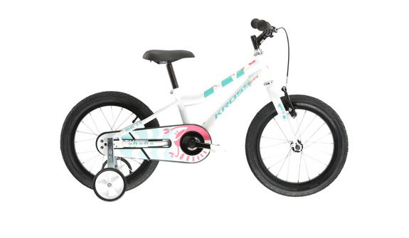 Rower Kross MINI 3.0 16" biały seledyn-koral połysk KRMN3Z16X10W005101