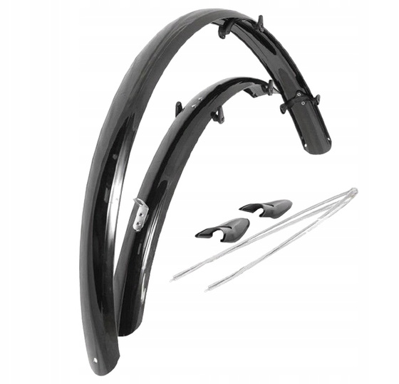 Błotnik Orion 28"x 58 mm czarny kpl. z chlapaczem