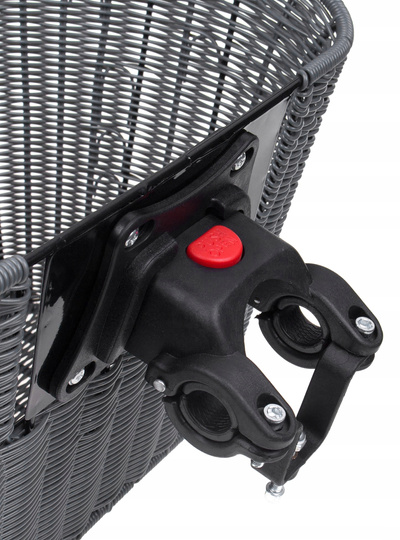 Kosz Verso SH-Z003 na kierownicę mocowany click pleciony grafitowy
