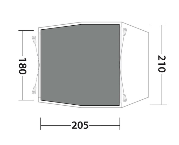 Podłoga pod namiot Outwell Footprint Dunecrest - black/grey