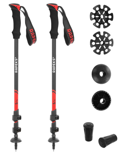 Kije trekkingowe RAPEKS TREK LIGHT (czerwone)