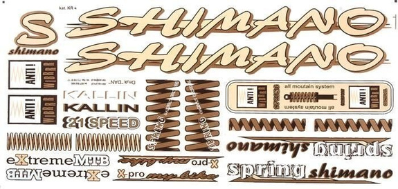 Kalkomania Shimano KR-4  zestaw