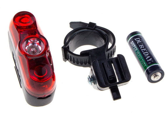 Lampa tylna -HL-PR003- 1Led 0,5W 2 Led red ,3-funcje bateria 1*AA