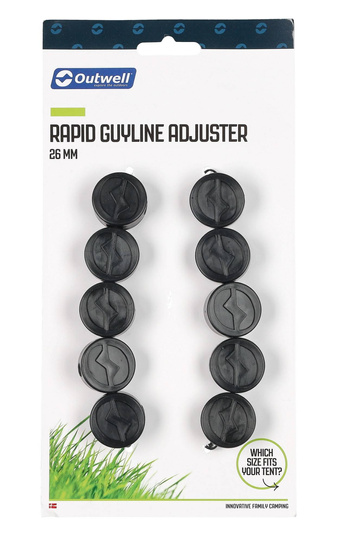 Odciągi Outwell Rapid Guyline Adjuster 26 mm - black