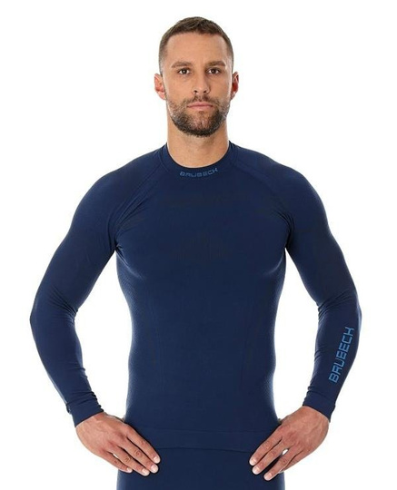Brubeck LS13040 bluza thermo męska długi rękaw granat 