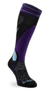 Skarpety narciarskie Bridgedale Ski Midweight Merino P - graph./purple