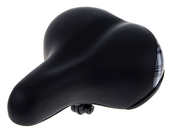 Siodło City Selle Mio SM-1000 H.B czarne, tył krata z jarzemkiem