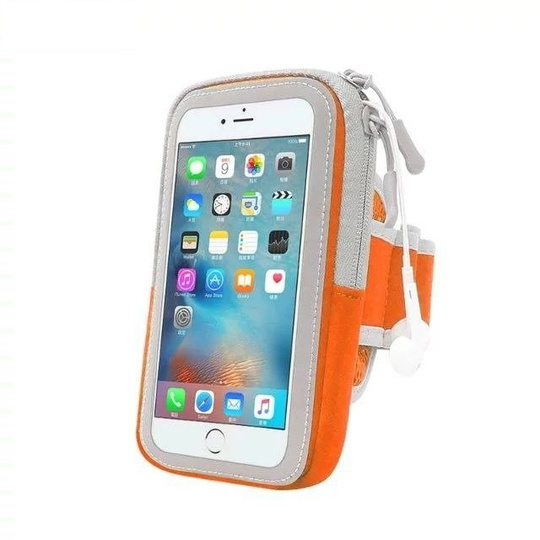 Opaska etui na ramię do biegania na telefon 4,7" - pomarańczowa