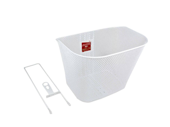 Kosz przedni HT-009 siatkowy biały z kompletem uchwytów mocowany na stałe