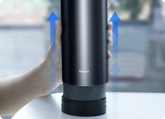 Baseus samochodowy mini kosz na śmieci z pokrywką do auta czarny CRLJT-01