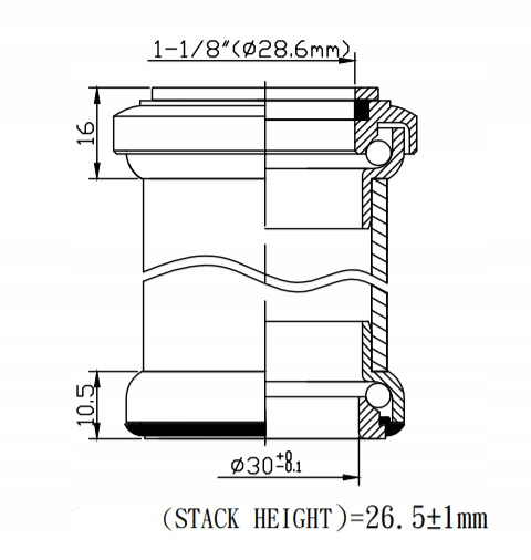 Stery stalowe NECO H-845 ahead 1.1/8" czarne box
