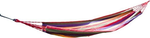 Hamak jednoosobowy kolorowy mocny 190x80 cm