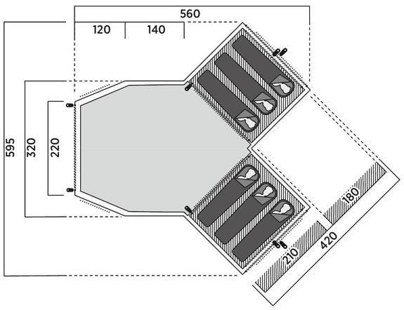 Namiot 6-osobowy Easy Camp Alicante 600 Twin
