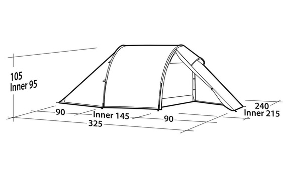 Namiot 3-osobowy Easy Camp Vega 300 Compact