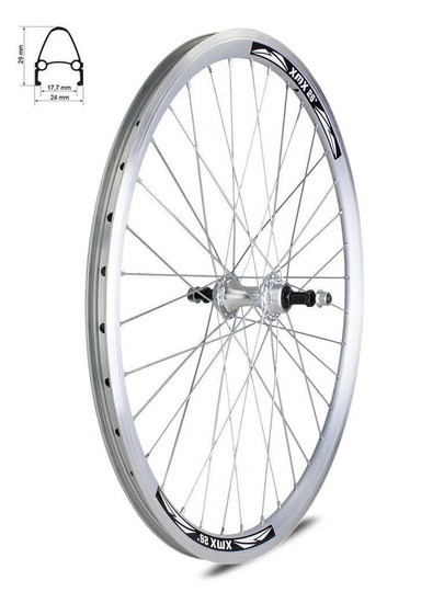 Koło tylne aluminiowe stożkowe piasta aluminiowa - 24"