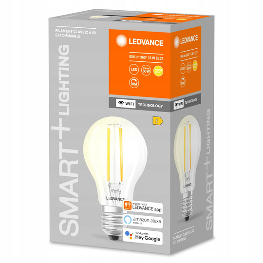 Żarówka LED SMART+ 6W ciepła 2700K 806lm ściemniana aplikacją przez WiFi